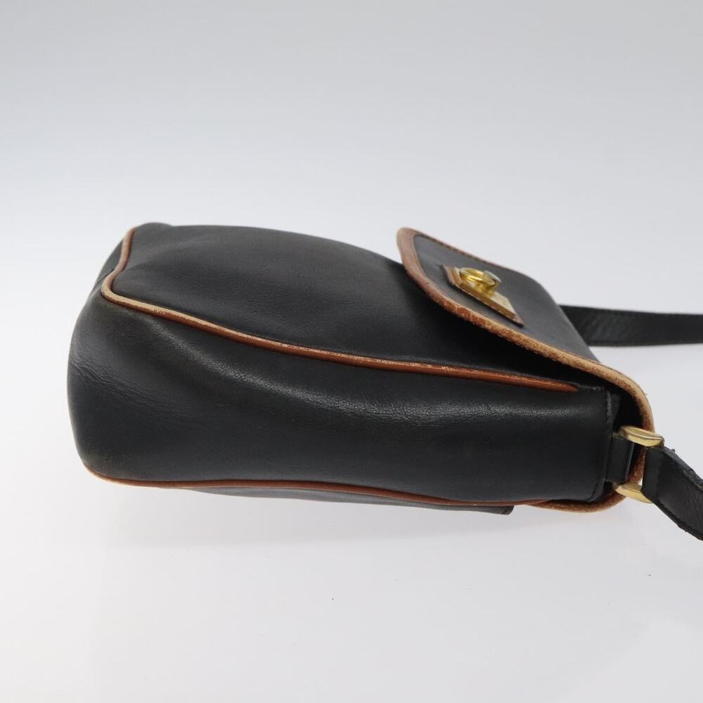 CELINE Shoulder Bag Leather Black Gold - Picture 4 of 12